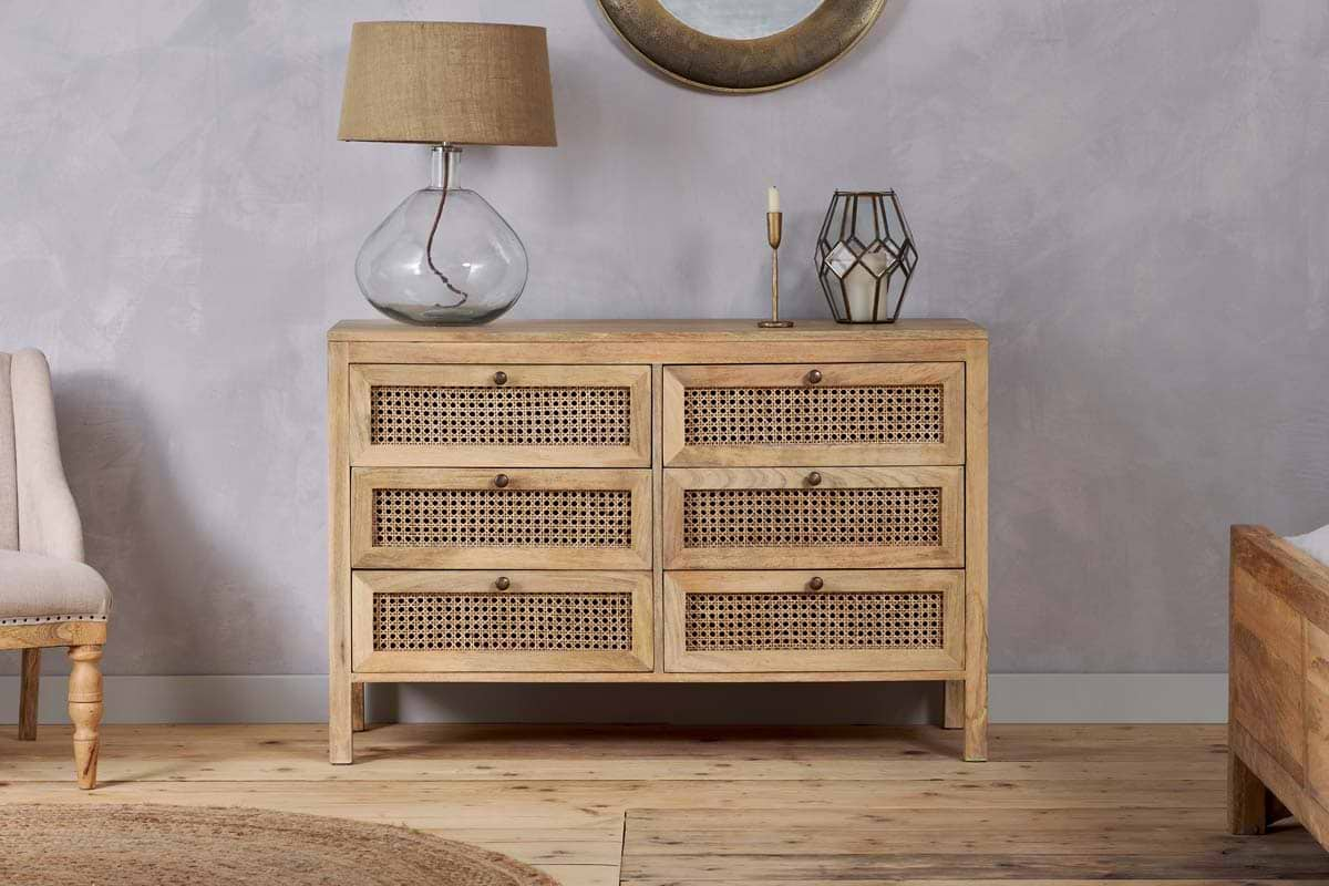 Nkuku - Kanz Mango Wood Chest Of Drawers - Natural