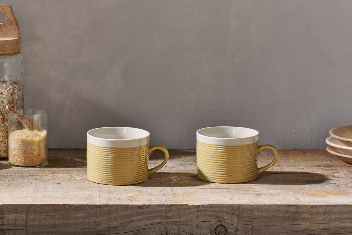 Nkuku - Kai Mugs - Mustard (Set of 2)