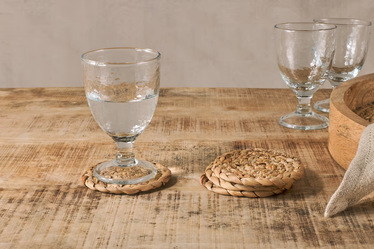 Nkuku - Lam Coasters - Natural (Set of 4)