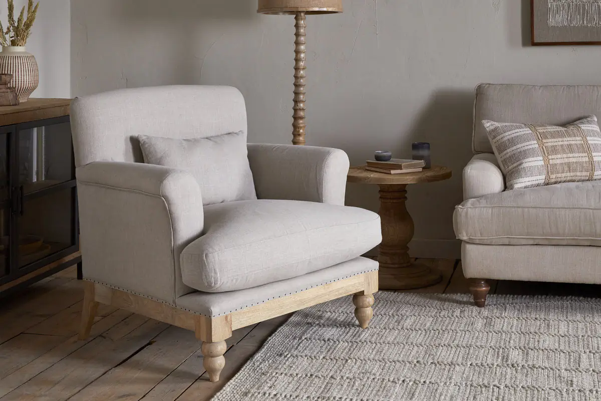 Nkuku - Kashi Linen Armchair - Natural