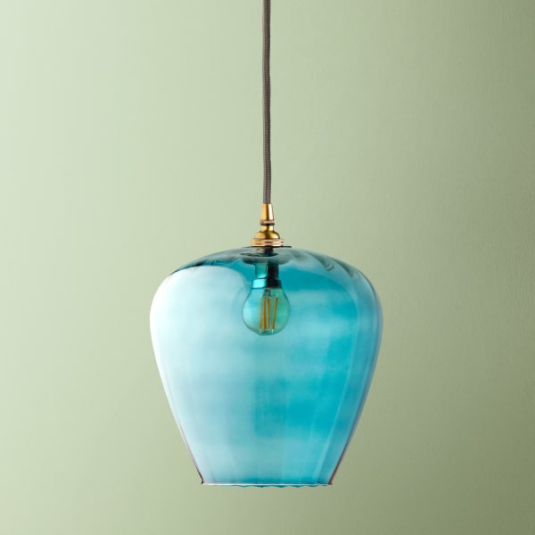 Pooky - Lisboa Pendant Light Shade - Small - Turquoise Glass