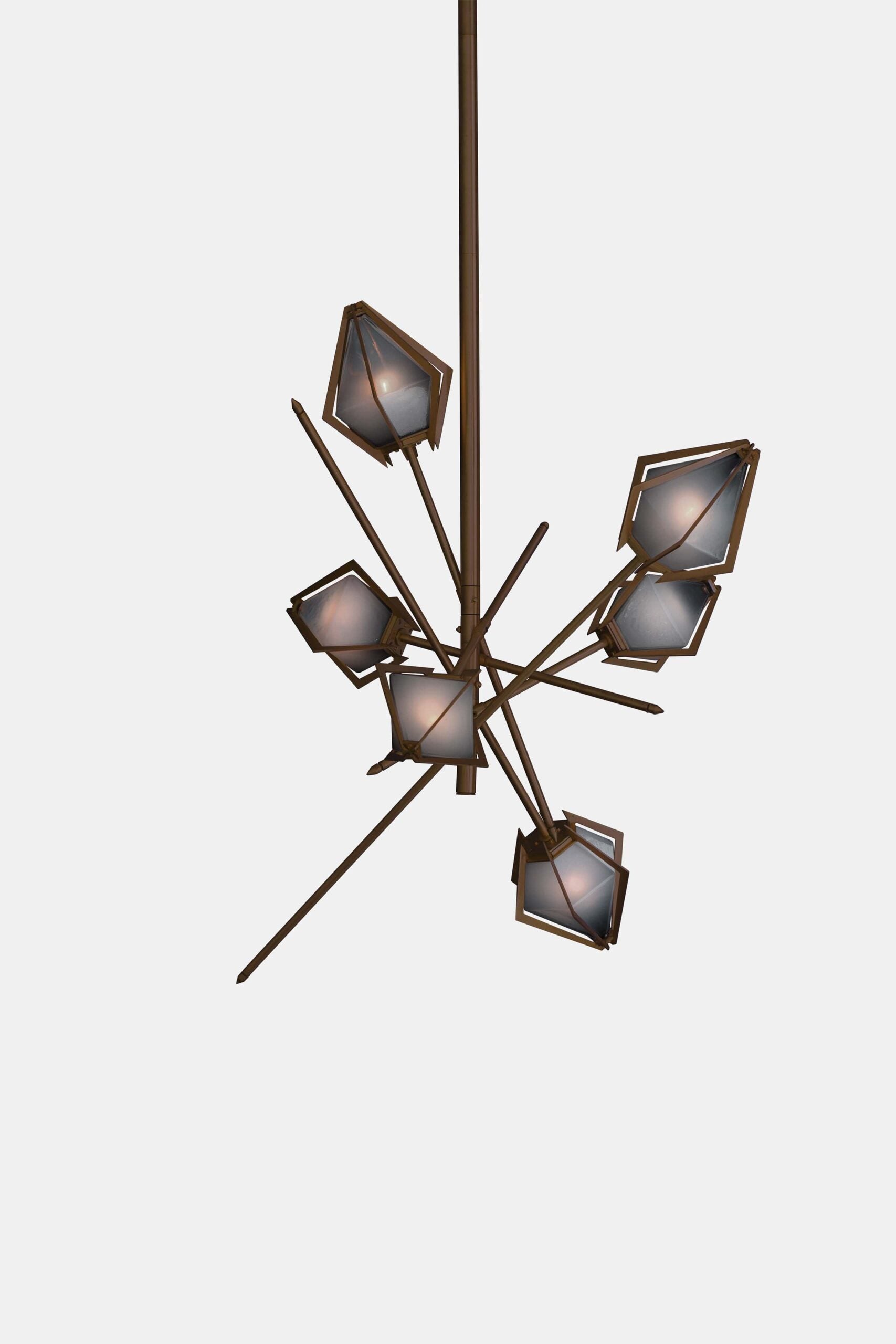 HARLOW SMALL CHANDELIER-SMOKED GRAY GLASS-SATIN BRONZE FINISH-GABRIEL SCOTT-min