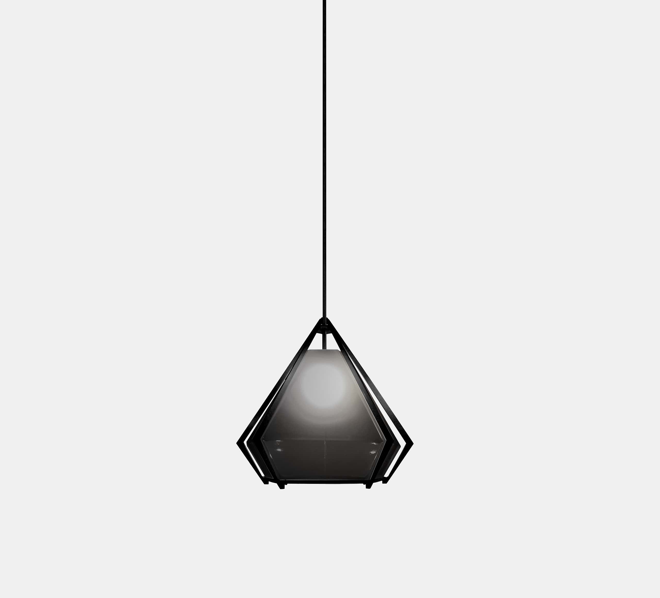 HARLOW SMALL PENDANT-SMOKED GRAY GLASS-BLACKENED STEEL FINISH-GABRIEL SCOTT-min