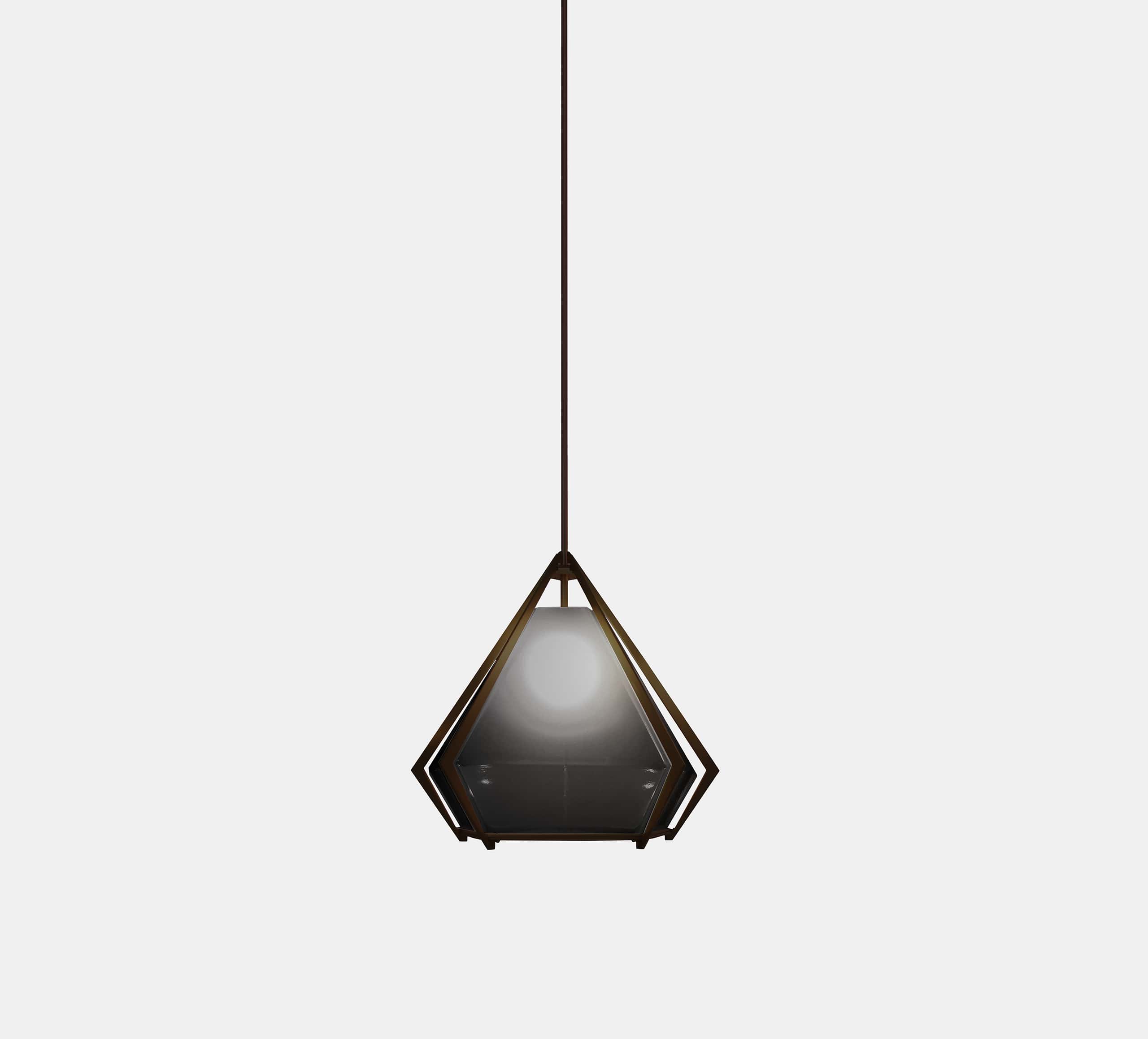 HARLOW SMALL PENDANT-SMOKED GRAY GLASS-SATIN BRONZE FINISH-GABRIEL SCOTT-min