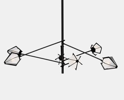 HARLOW SPOKE LARGE CHANDELIER-ALABASTER WHITE GLASS-BLACKENED STEEL-GABRIEL SCOTT-min