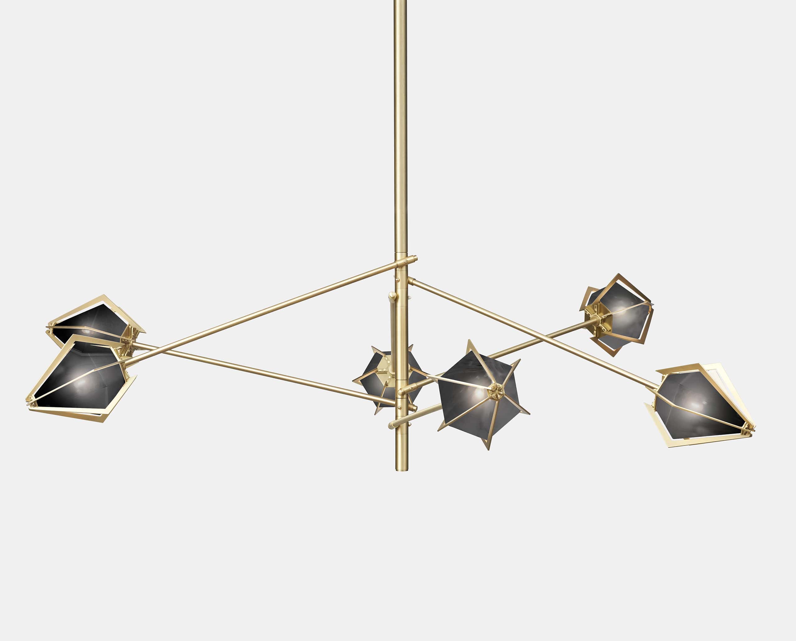 HARLOW SPOKE LARGE CHANDELIER-SMOKED GRAY GLASS-SATIN BRASS-GABRIEL SCOTT-min