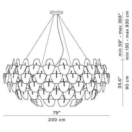 Luceplan Hope pendant extra large tech
